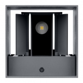 Светильник светодиодный уличный настенный Кватро 2x3W 4000K H100mm алюминий/серый вверх/вниз IP65