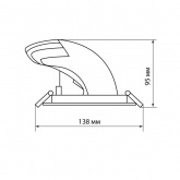 Светильник светодиодный Downlight TDM Акцент-1 LED DSL-01-030-WW 30W 3000K 24° IP40 поворотный