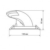 Светильник светодиодный Downlight TDM Акцент-1 LED DSL-01-030-NW 30W 4000K 24° IP40 поворотный