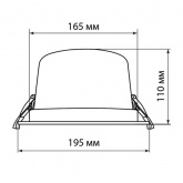 Светильник светодиодный Downlight TDM LED DCL-01-040 40W 4000K IP20 прозрачный рассеиватель