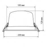 Светильник светодиодный Downlight TDM LED DCL-01-050 50W 4000K IP20 прозрачный рассеиватель