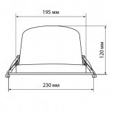 Светильник светодиодный Downlight TDM LED DCL-01-060 60W 4000K IP20 прозрачный рассеиватель