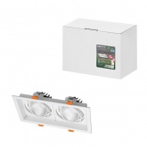 Светодиодный светильник карданный TDM Фокус-1 LED CSL-01-2x11-NW 22W 4000K 35° IP20 встраиваемый