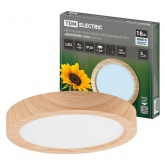 Светильник светодиодный TDM накладной круг Даунлайт СПО 18 Вт 4200K (сосна) 225х32мм