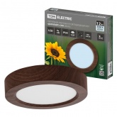 Светильник светодиодный TDM накладной круг Даунлайт СПО 12 Вт 4200K (венге) 170х32мм