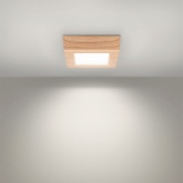 Светильник светодиодный TDM накладной квадрат Даунлайт СПО 6 Вт 4200K (сосна) 120х120х32мм