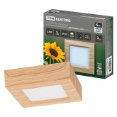 Светильник светодиодный TDM накладной квадрат Даунлайт СПО 6 Вт 4200K (сосна) 120х120х32мм