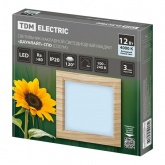 Светильник светодиодный TDM накладной квадрат Даунлайт СПО 12 Вт 4200K (сосна) 170х170х32мм