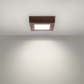 Светильник светодиодный TDM накладной квадрат Даунлайт СПО 6 Вт 4200K (венге) 120х120х32мм