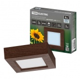 Светильник светодиодный TDM накладной квадрат Даунлайт СПО 6 Вт 4200K (венге) 120х120х32мм