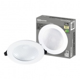 Светильник встраиваемый TDM LED Деко 05 10W 3000K круглый, белый IP44 d155/D170x42mm