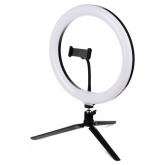 Лампа кольцевая светодиодная 16W 2700-6400K/RGB 30см настольный штатив ПДУ/диммер крепление телефона