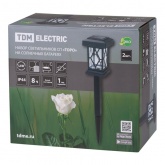 Светильник садовый на солнечной батарее TDM СП Торо пластик 10x44 см IP44 (Упаковка 2 шт)