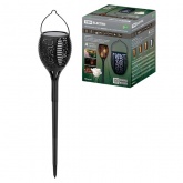 Светильник садовый на солнечной батарее TDM СП-351 Факел 2 54 LED черный пластик 12x12x79 см IP44