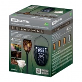 Светильник садовый на солнечной батарее TDM СП-351 Факел 2 54 LED черный пластик 12x12x79 см IP44