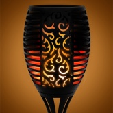 Светильник садовый на солнечной батарее TDM СП-351 Факел 2 54 LED черный пластик 12x12x79 см IP44