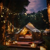 Гирлянда TDM на солнечной батарее CCГ-112 Роса 10 м, 100 LED теплый белый IP54