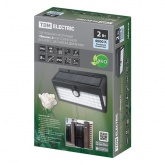 Светильник фасадный TDM Феникс 2 на солнечной батарее 2W IP65 с датчиком движения, черный, пластик