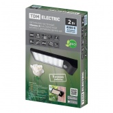 Светильник фасадный TDM Феникс 4 на солнечной батарее 2W IP65 с датчиком движения, черный, пластик