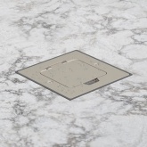 Люк в пол на 1 пост Экопласт LUK/1AL IP44 с суппортом и коробкой, цвет сталь