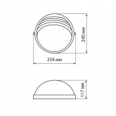 Светильник TDM НПБ1107 белый/круг ресничка 100Вт IP54