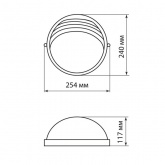 Светильник TDM НПБ1107 черный/круг ресничка 100Вт IP54