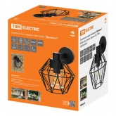 Светильник садово-парковый TDM Доминго 60W E27 вниз, металл, черный