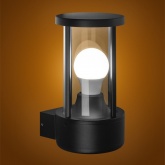 Светильник садово-парковый TDM Лахти 60W E27 вверх, алюминий, прозрачное/черный