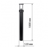 Светильник садово-парковый TDM Лахти 1х60W E27 столб H1000mm алюминиевый прозрачное/черный
