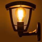 Светильник садово-парковый TDM Сити НБУ 07-60-001 У1 4-х гранник настенный вверх черный