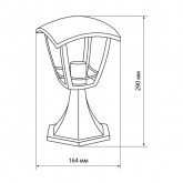 Светильник садово-парковый TDM Сити НТУ 07-60-001 У1 4-х гранник напольный черный
