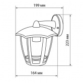 Светильник садово-парковый TDM Сити НБУ 07-60-004 У1 6-ти гранник настенный вниз черный