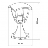 Светильник садово-парковый TDM Сити НТУ 07-60-003 У1 6-ти гранник напольный черный