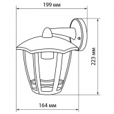 Светильник садово-парковый TDM Сити НБУ 07-60-002 У1 4-х гранник настенный вниз белый