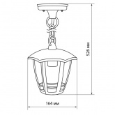 Светильник садово-парковый TDM Сити НСУ 07-60-001 У1 4-х гранник подвесной белый