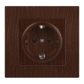 Розетка Intro Accent 2P+E Schuko 16А-250В IP20 венге 6-202-10