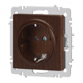 Розетка Intro Accent 2P+E Schuko 16А-250В IP20 венге 6-202-10