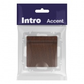 Розетка Intro Accent 2P+E Schuko с крышкой 16А-250В IP20 венге 6-203-10