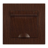 Розетка Intro Accent 2P+E Schuko с крышкой 16А-250В IP20 венге 6-203-10