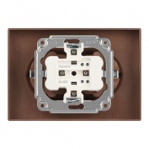 Розетка Intro Accent 2X2P+E Schuko 16А-250В IP20 венге 6-205-10