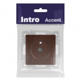 Розетка TV Intro Accent одиночная IP20 венге 6-301-10