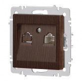 Розетка информационная Intro Accent RJ45 IP20 венге 6-303-10