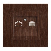 Розетка информационная Intro Accent RJ45 IP20 венге 6-303-10