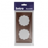 Рамка на 2 поста Intro Accent венге 6-502-10