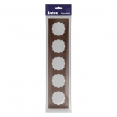 Рамка на 5 постов Intro Accent венге 6-505-10