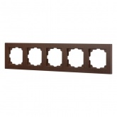 Рамка на 5 постов Intro Accent венге 6-505-10