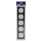 Рамка на 5 постов Intro Accent антрацит 6-505-05