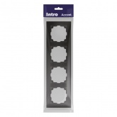 Рамка на 4 поста Intro Accent антрацит 6-504-05