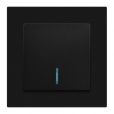 Выключатель одноклавишный с подсветкой Intro Accent 10А-250В IP20 антрацит 6-102-05