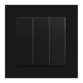 Выключатель тройной Intro Accent 10А-250В IP20 антрацит 6-106-05